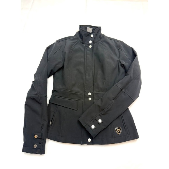 Ariat Jackets & Blazers - ARIAT Womens XS Black Silver Full Zip Long Sleeve Jacket EE13